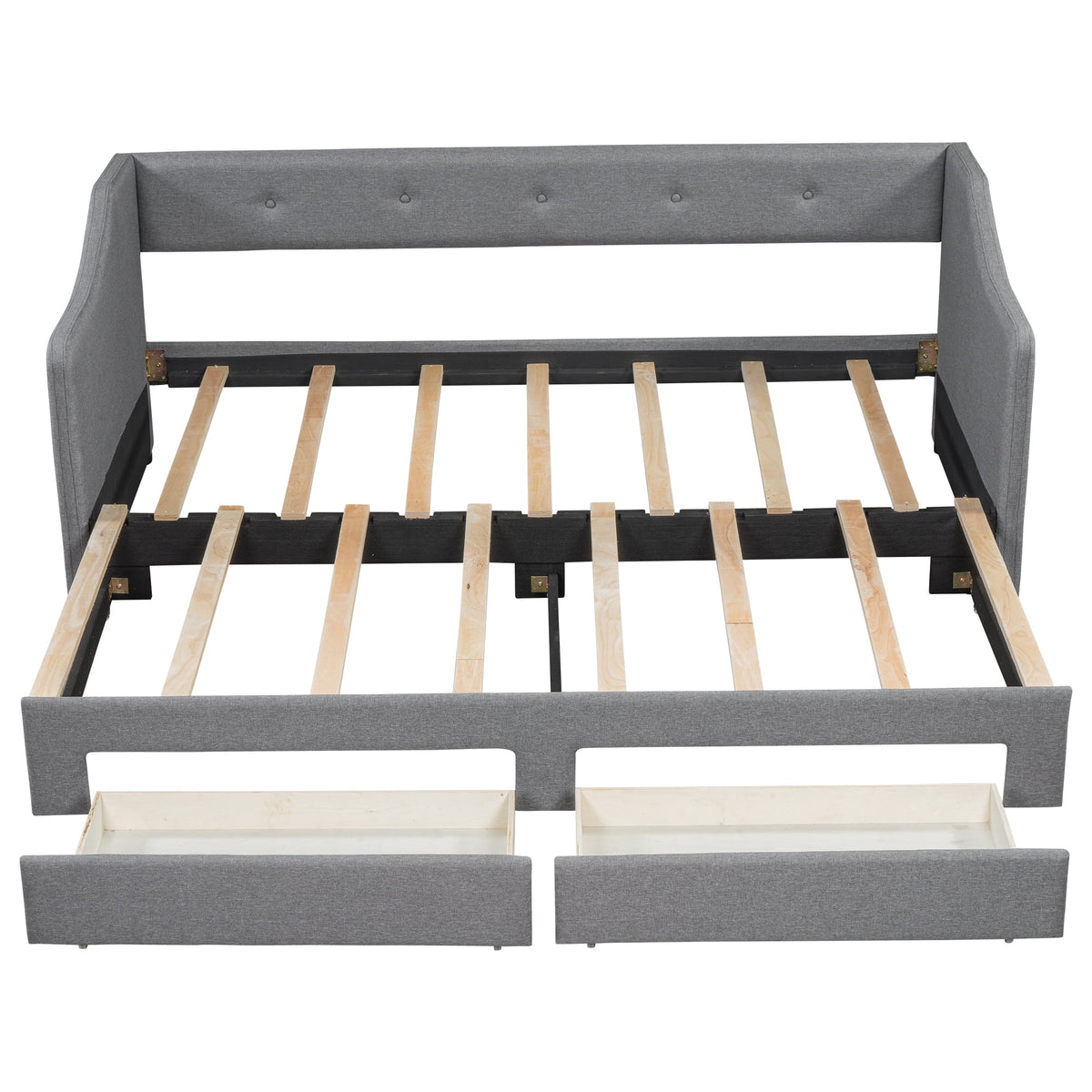 Eden Tali linen upholstered daybed with two drawers view 8
