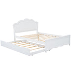 Eden Tali full white wood platform bed with trundle view 5