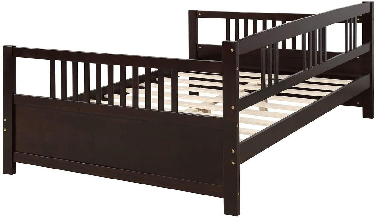Eden Tali solid wood daybed with three-side rail view 3
