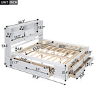 Eden Tali queen storage platform bed with headboard shelves and drawers view 1