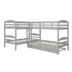 Eden Tali L-shaped twin bunk bed with trundle view 7