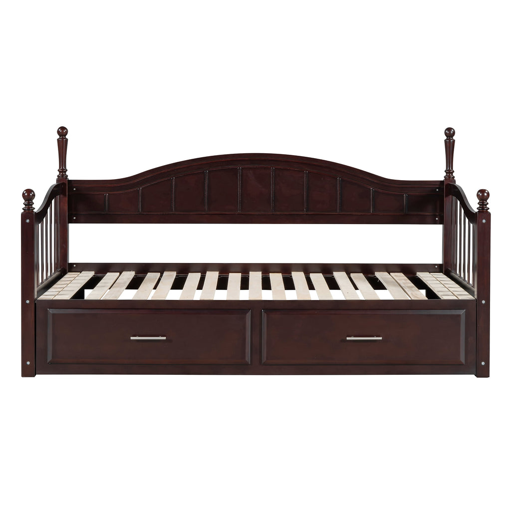 Eden Tali wood daybed with trundle and two drawers view 3
