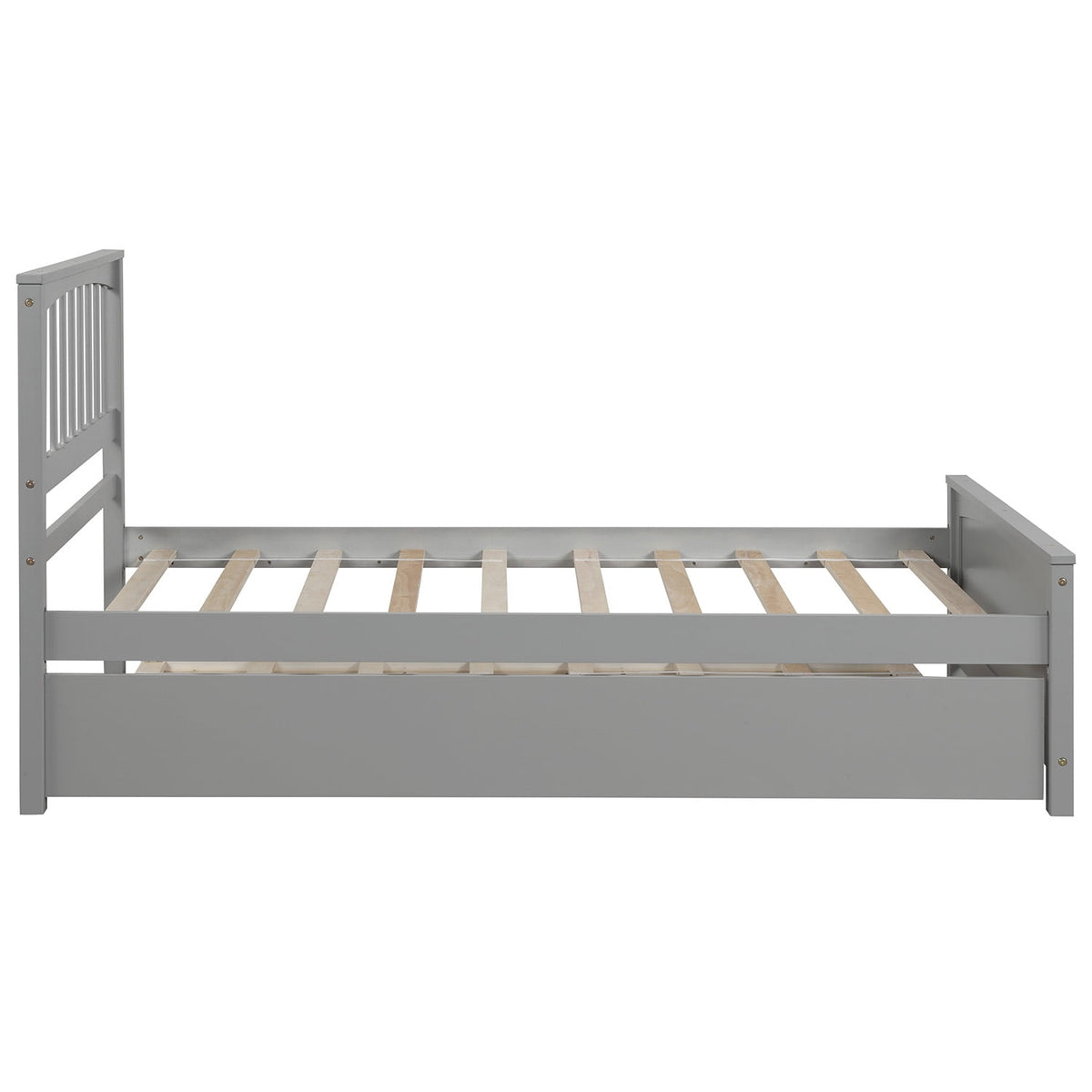 Eden Tali twin wood platform bed with roll out trundle view 4