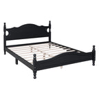 Eden Tali queen retro wood platform bed view 5