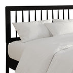 Eden Tali black wood platform bed with spindle headboard view 11