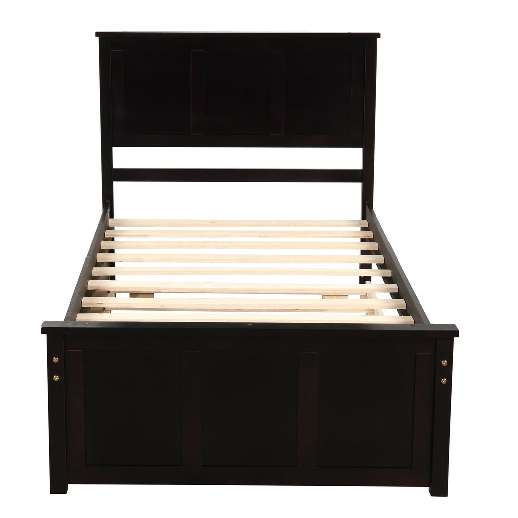 Eden Tali twin wood bed with headboard and trundle view 3