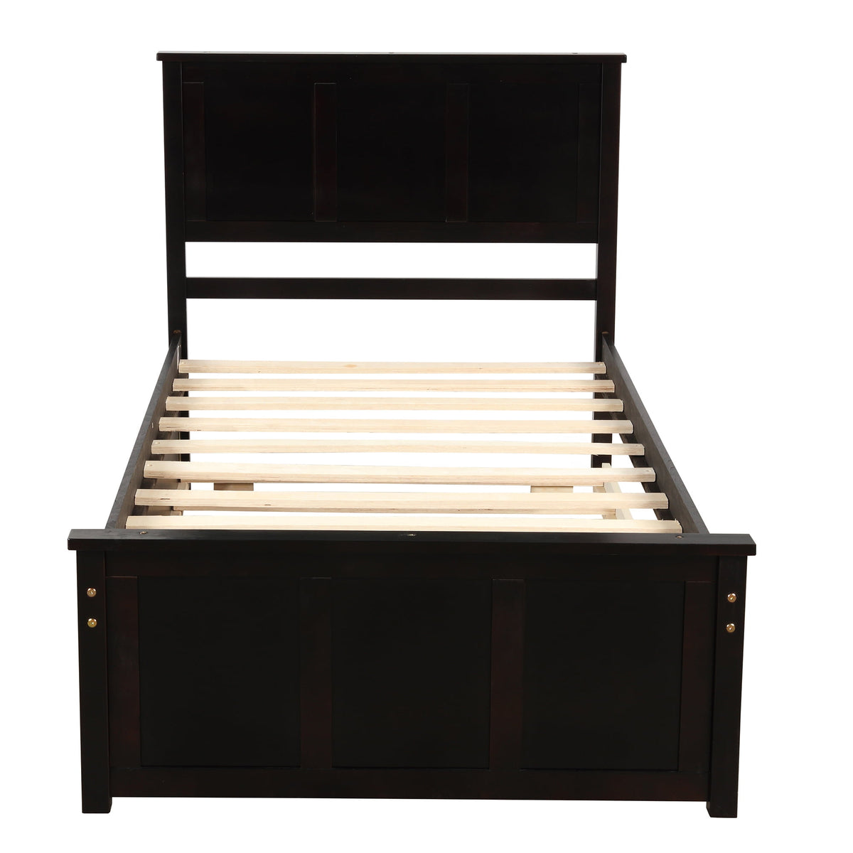 Eden Tali twin wood bed with headboard and trundle view 3