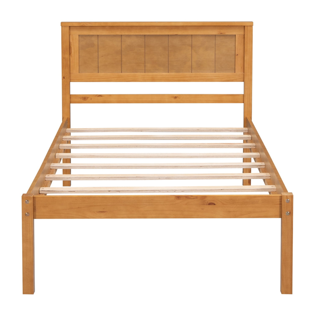 Eden Tali wood platform bed with headboard view 7