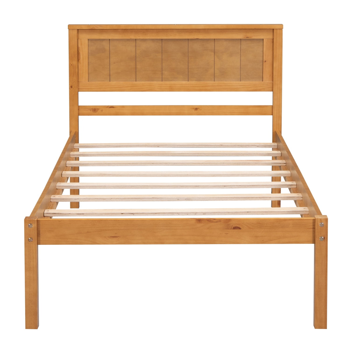 Eden Tali wood platform bed with headboard view 7