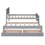 Eden Tali twin platform bed with trundle and roller drawers view 6