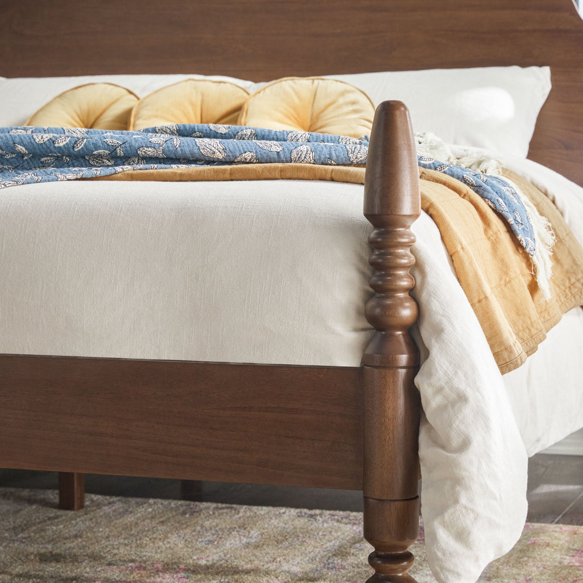 Eden Tali king solid wood spindle platform bed view 6