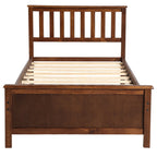 Eden Tali twin wood platform bed with headboard and footboard view 5
