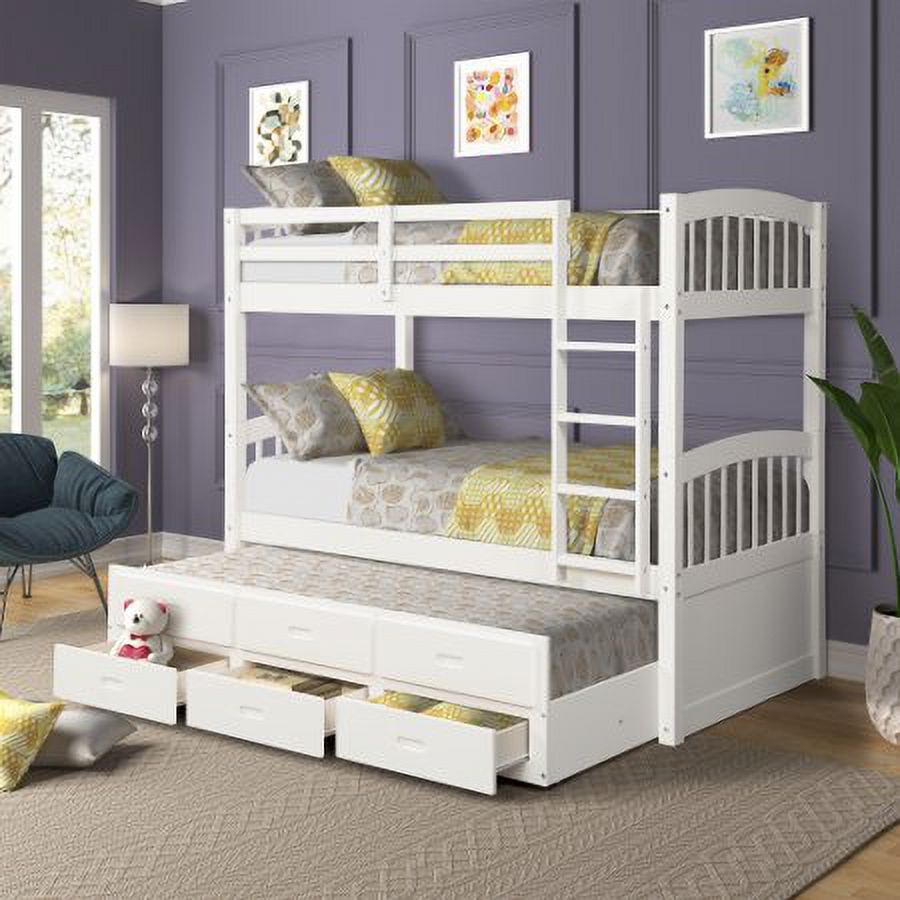 Eden Tali twin over twin bunk bed with trundle and drawers view 5