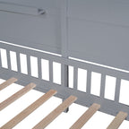 Eden Tali twin house bed with shelves and light strip view 11