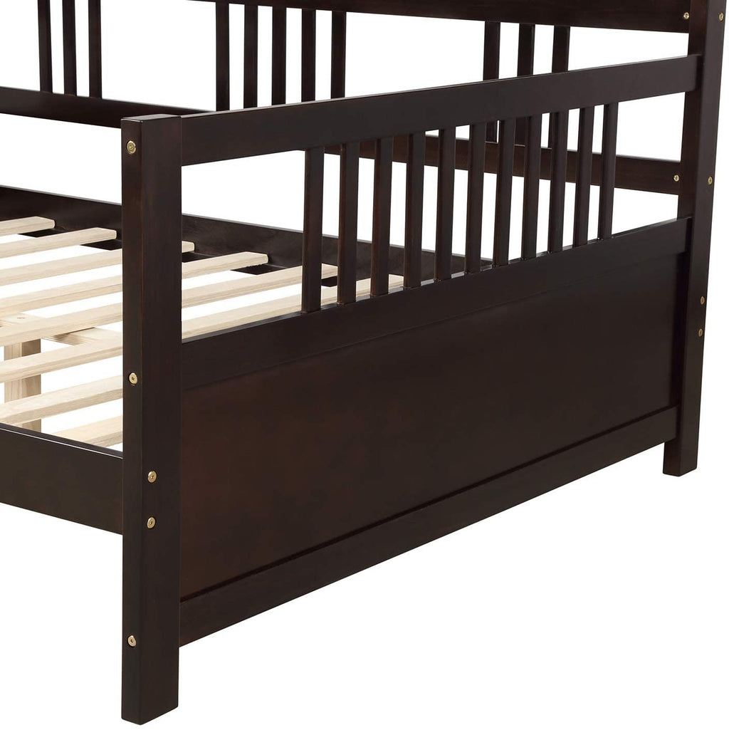 Eden Tali solid wood daybed with three-side rail view 4