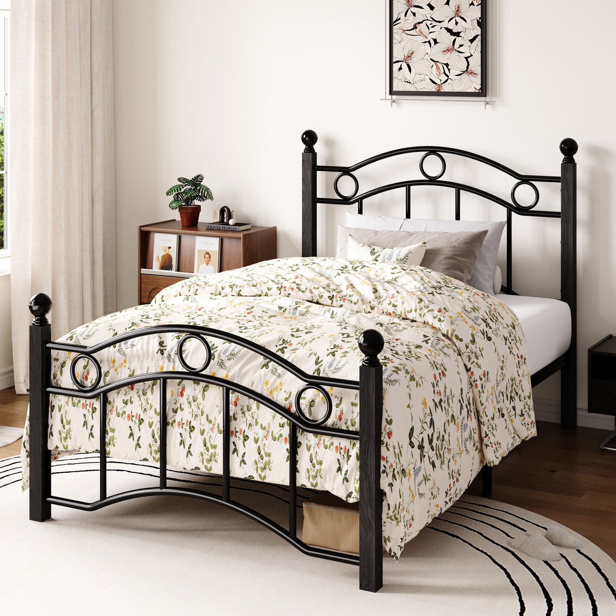 Eden Tali victorian arched metal platform bed view 1