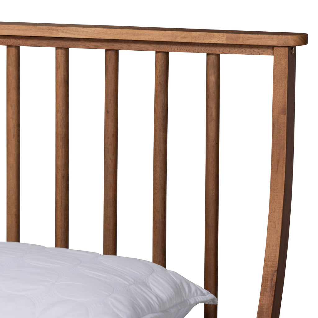 Eden Tali king walnut platform bed with spindle headboard view 4