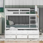 Eden Tali twin over twin bunk bed with trundle and drawers view 2