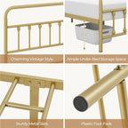 Eden Tali metal spindle bed with vintage ball accents view 3