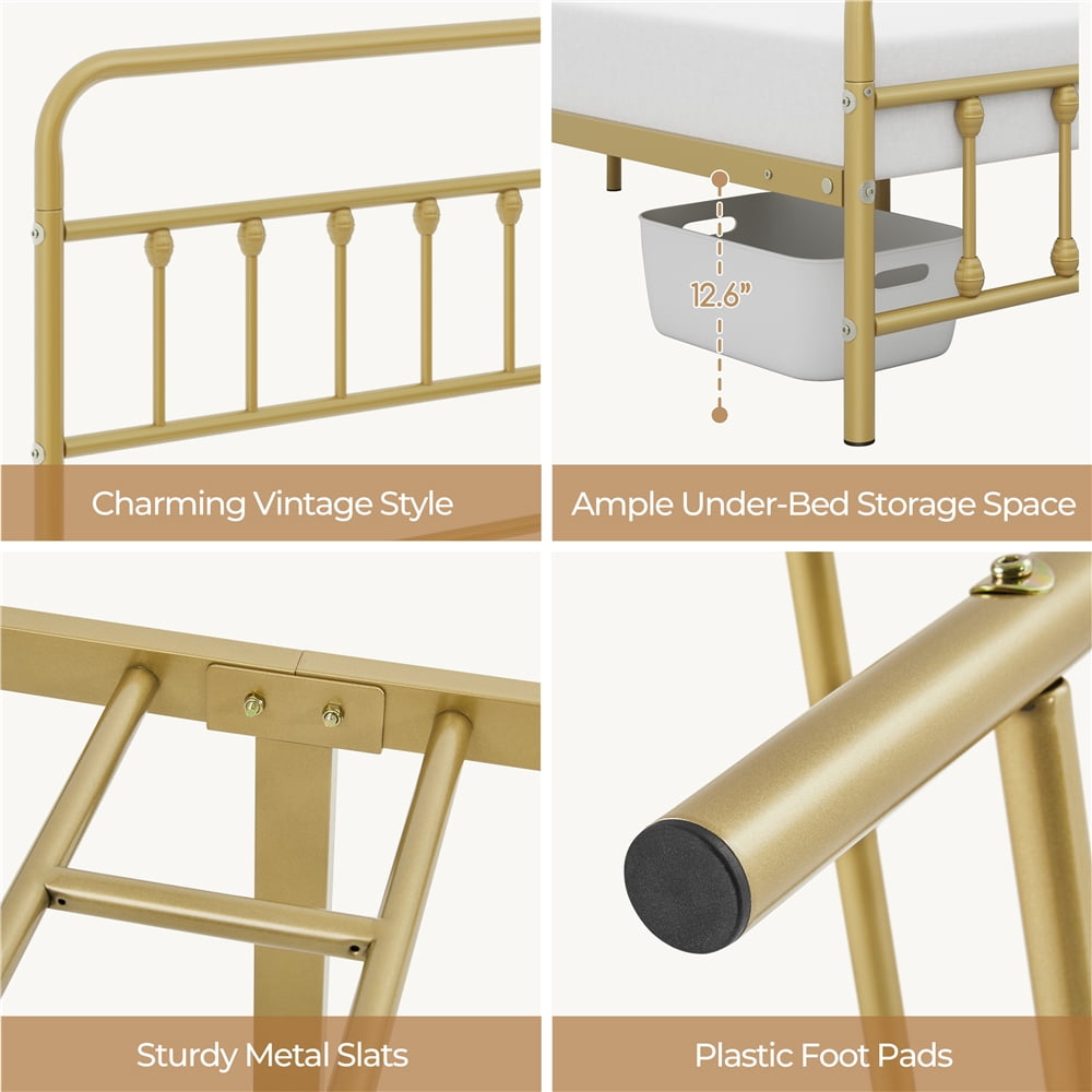 Eden Tali metal spindle bed with vintage ball accents view 3