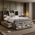 Eden Tali™ Queen Storage Platform Bed with Headboard Shelves and 8 Drawers