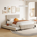 Eden Tali™ Queen Velvet Upholstered Bed with Trundle and Drawers