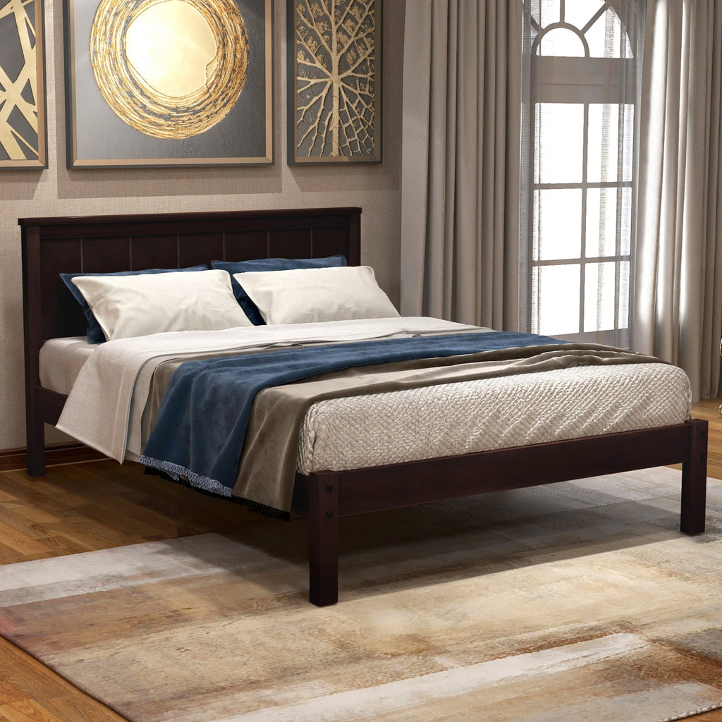Eden Tali™ Wood Platform Bed with Headboard and Under Bed Space