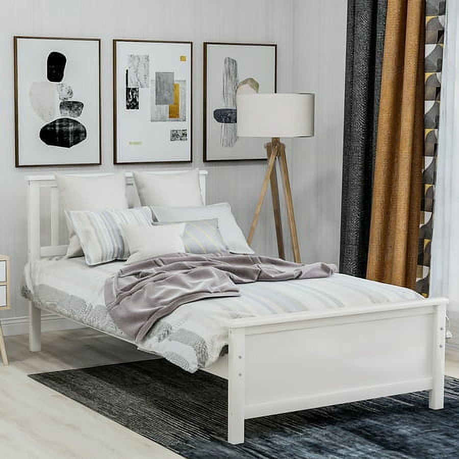 Eden Tali™ Twin Wood Platform Bed with Headboard and Footboard