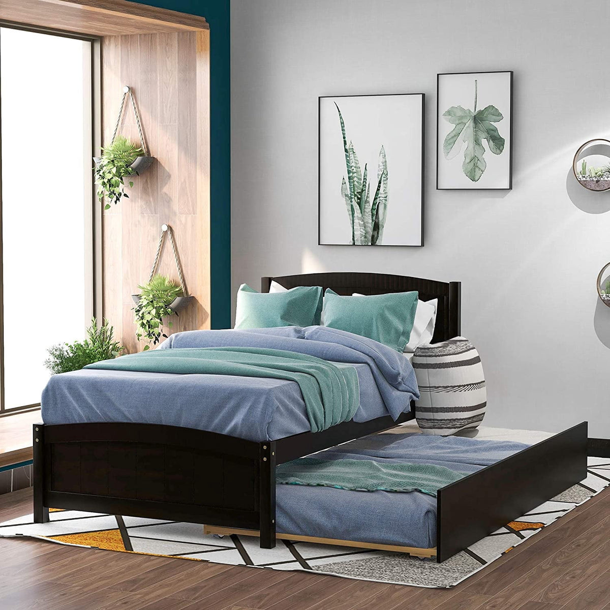 Eden Tali™ Twin Wood Platform Bed with Roll Out Trundle