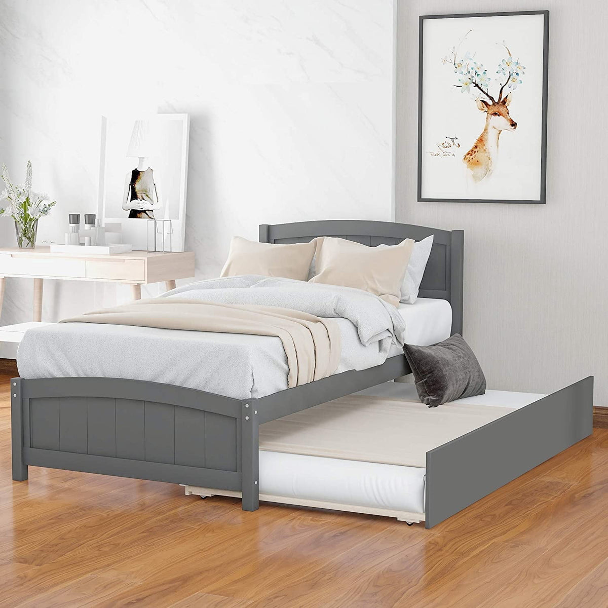 Eden Tali™ Twin Wood Platform Bed with Roll Out Trundle