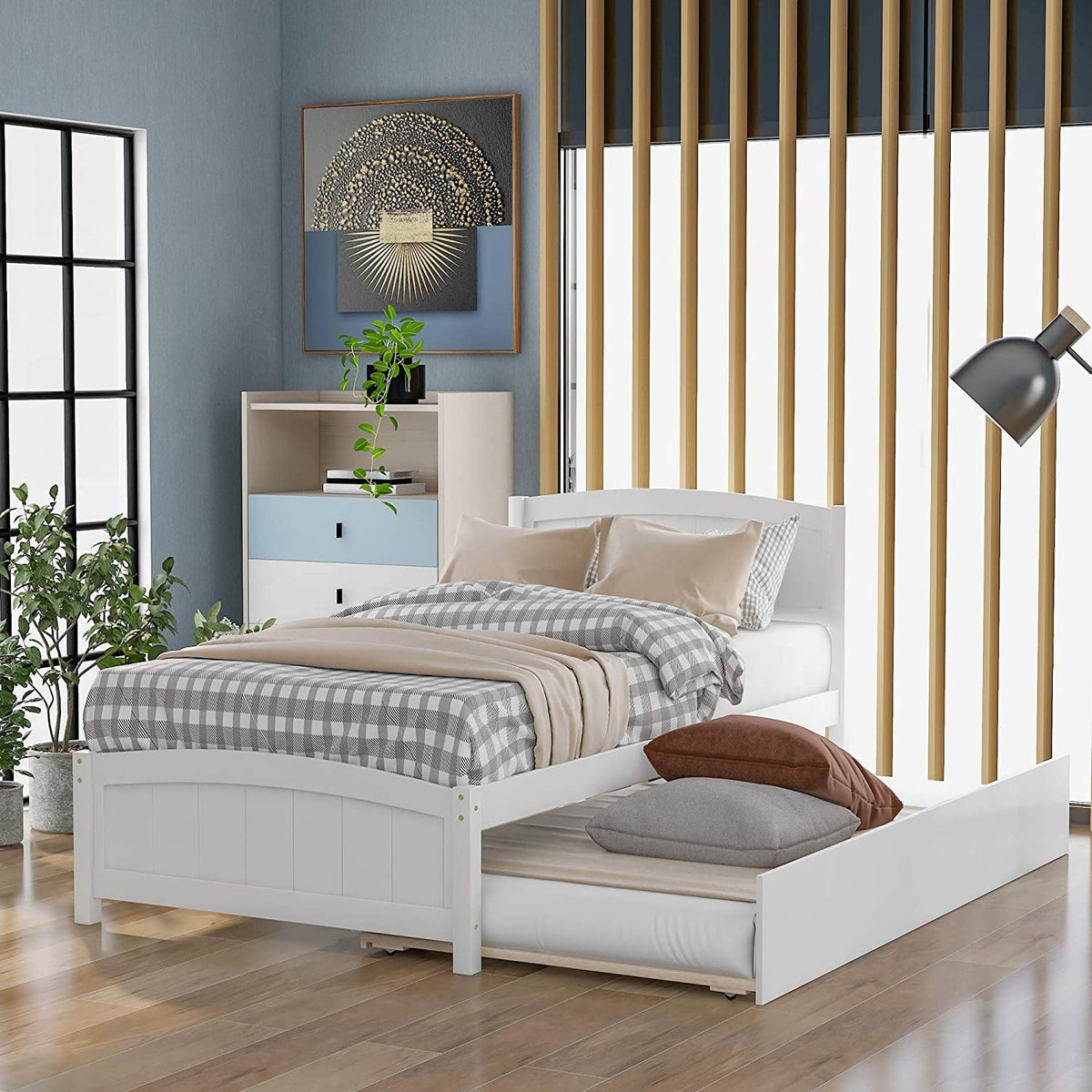 Eden Tali™ Twin Wood Platform Bed with Roll Out Trundle