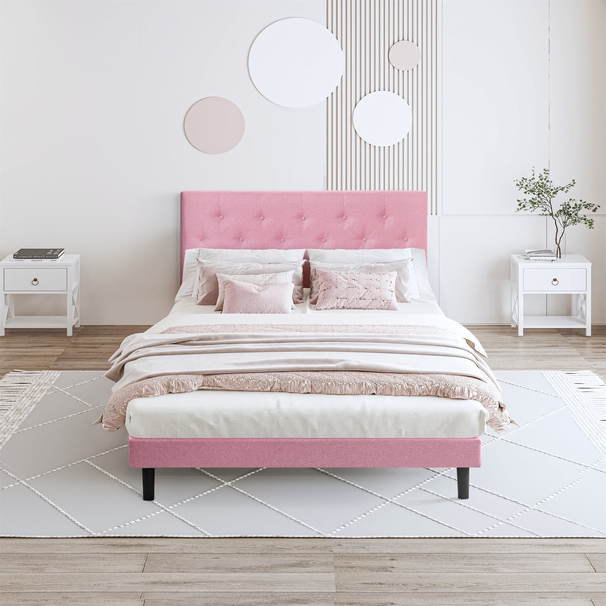 Eden Tali™ Retro Spindle Platform Bed Frame with Gourd Headboard