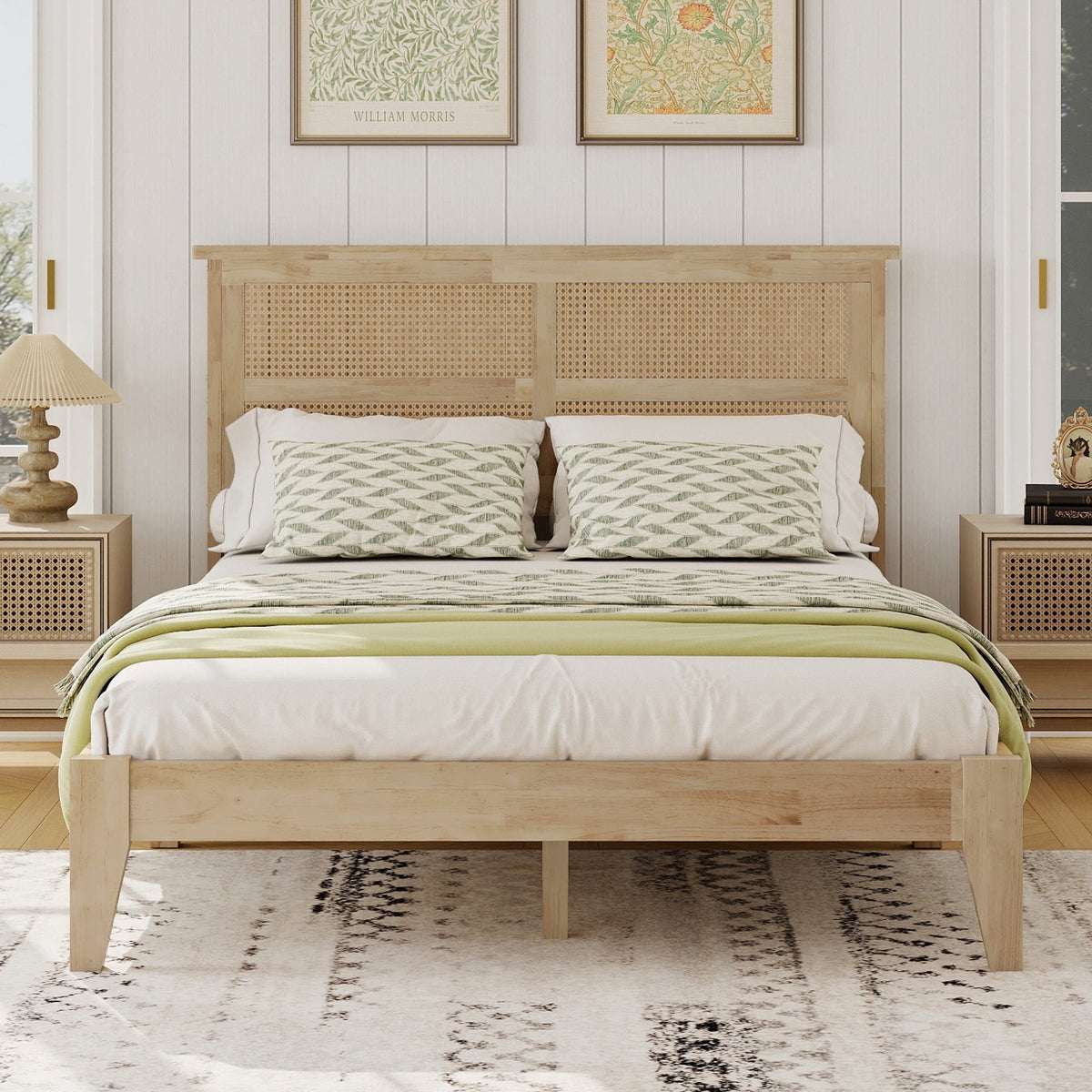 Eden Tali™ Retro Spindle Platform Bed Frame with Gourd Headboard