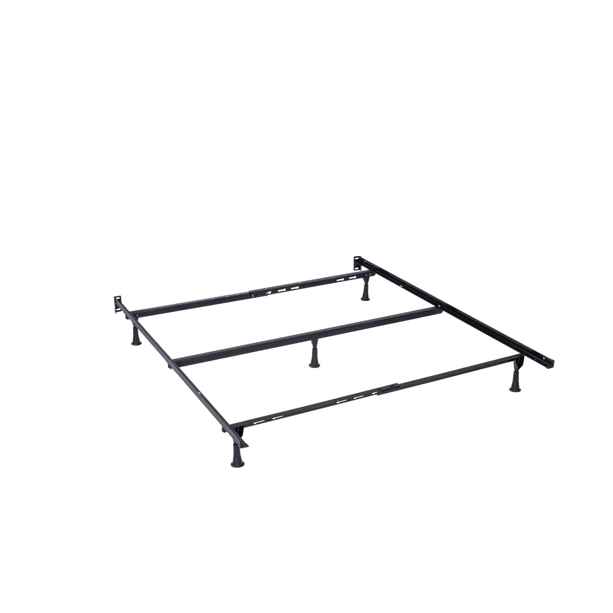 Eden Tali black metal full and queen bed frame overall view