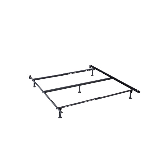 Eden Tali black metal full and queen bed frame overall view
