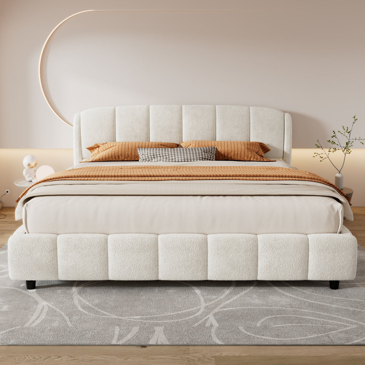 Eden Tali™ Retro Spindle Platform Bed Frame with Gourd Headboard