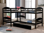 Eden Tali™ L Shaped Twin Bunk Bed with Trundle Pine Wood