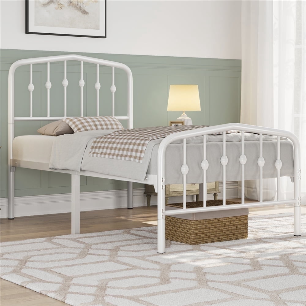 Eden Tali™ Arched Metal Platform Bed with Spindle Headboard