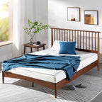 Eden Tali mid century wood platform bed in a bedroom setting