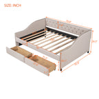 Eden Tali full upholstered daybed with two drawers view 1