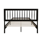 Eden Tali black wood platform bed with spindle headboard view 9