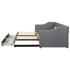 Eden Tali linen upholstered daybed with two drawers view 13