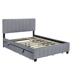 Eden Tali queen velvet upholstered bed with trundle and drawers view 5