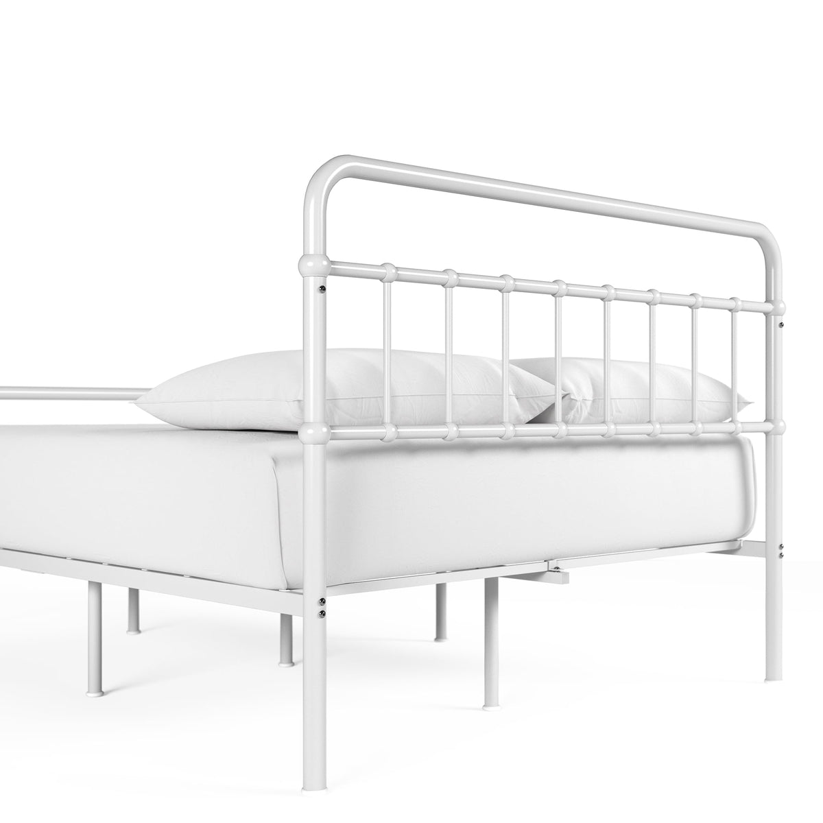 Eden Tali curved spindle steel platform bed view 6