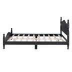 Eden Tali queen retro wood platform bed view 7