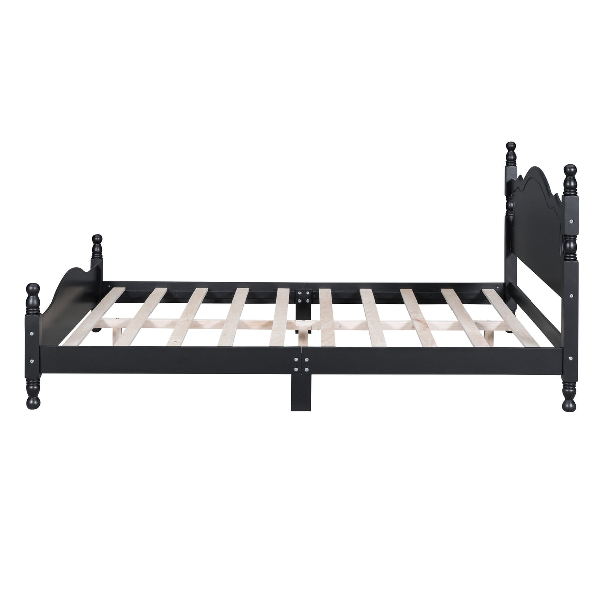 Eden Tali queen retro wood platform bed view 7