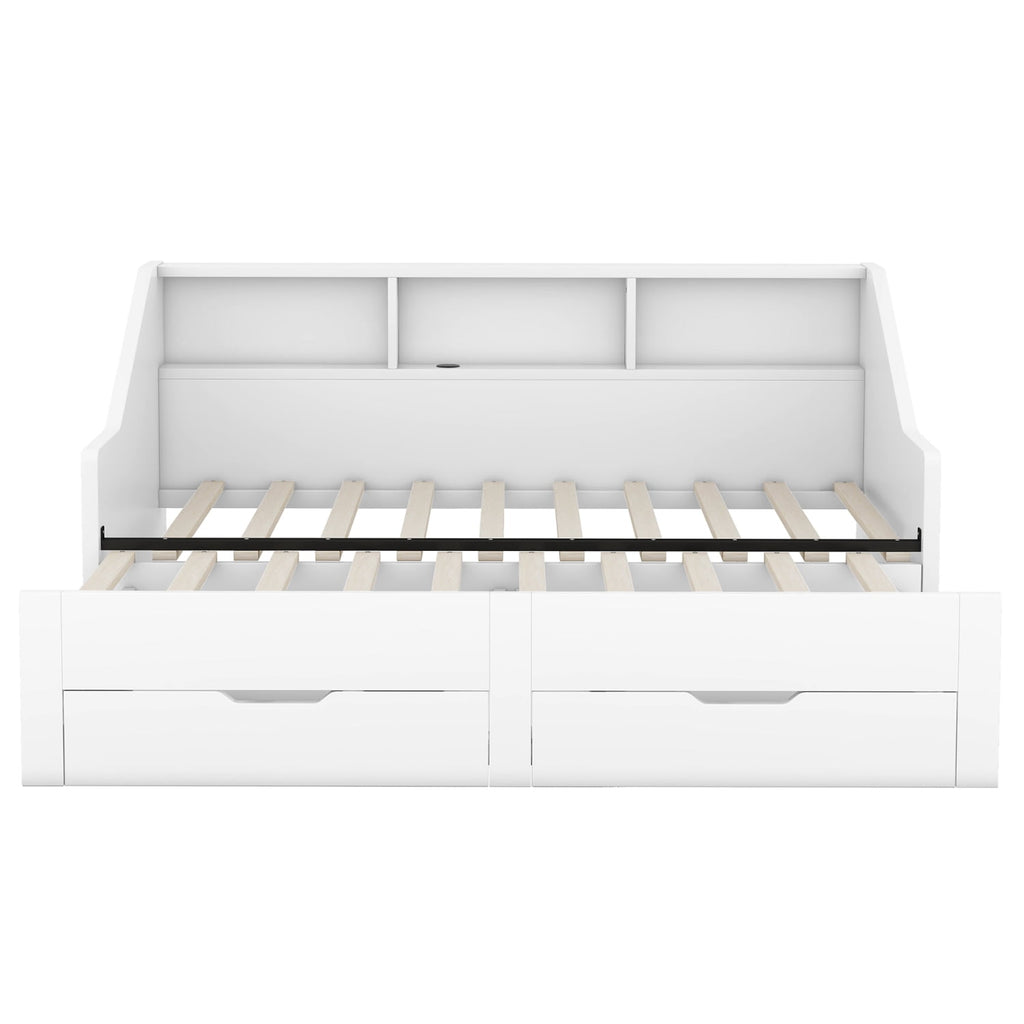 Eden Tali extendable daybed with bookcase headboard view 9