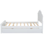 Eden Tali full white wood platform bed with trundle view 7
