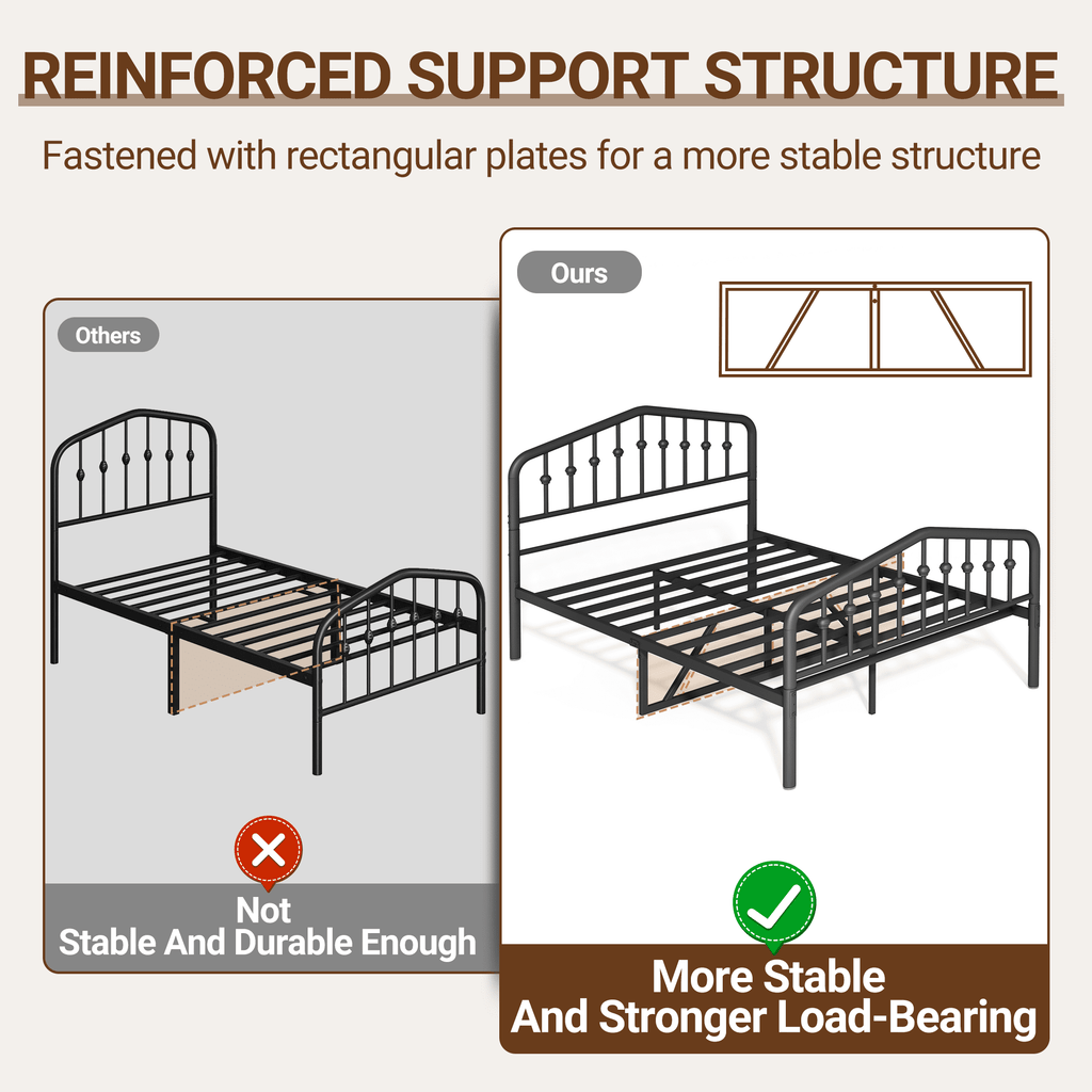 Eden Tali full victorian metal bed frame view 2