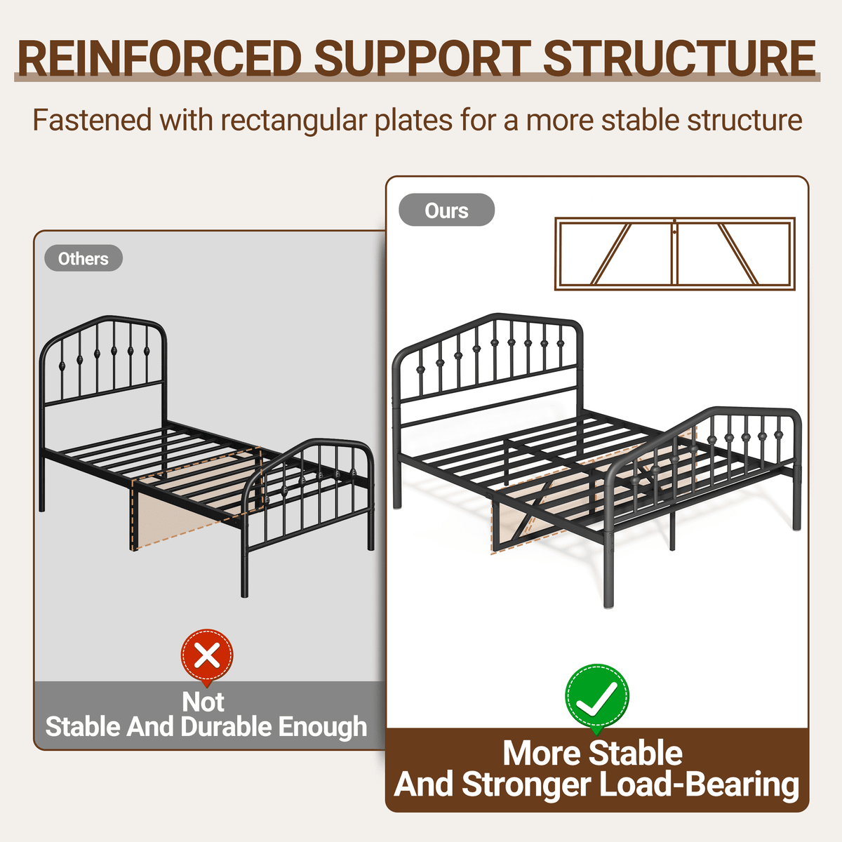 Eden Tali full victorian metal bed frame view 2